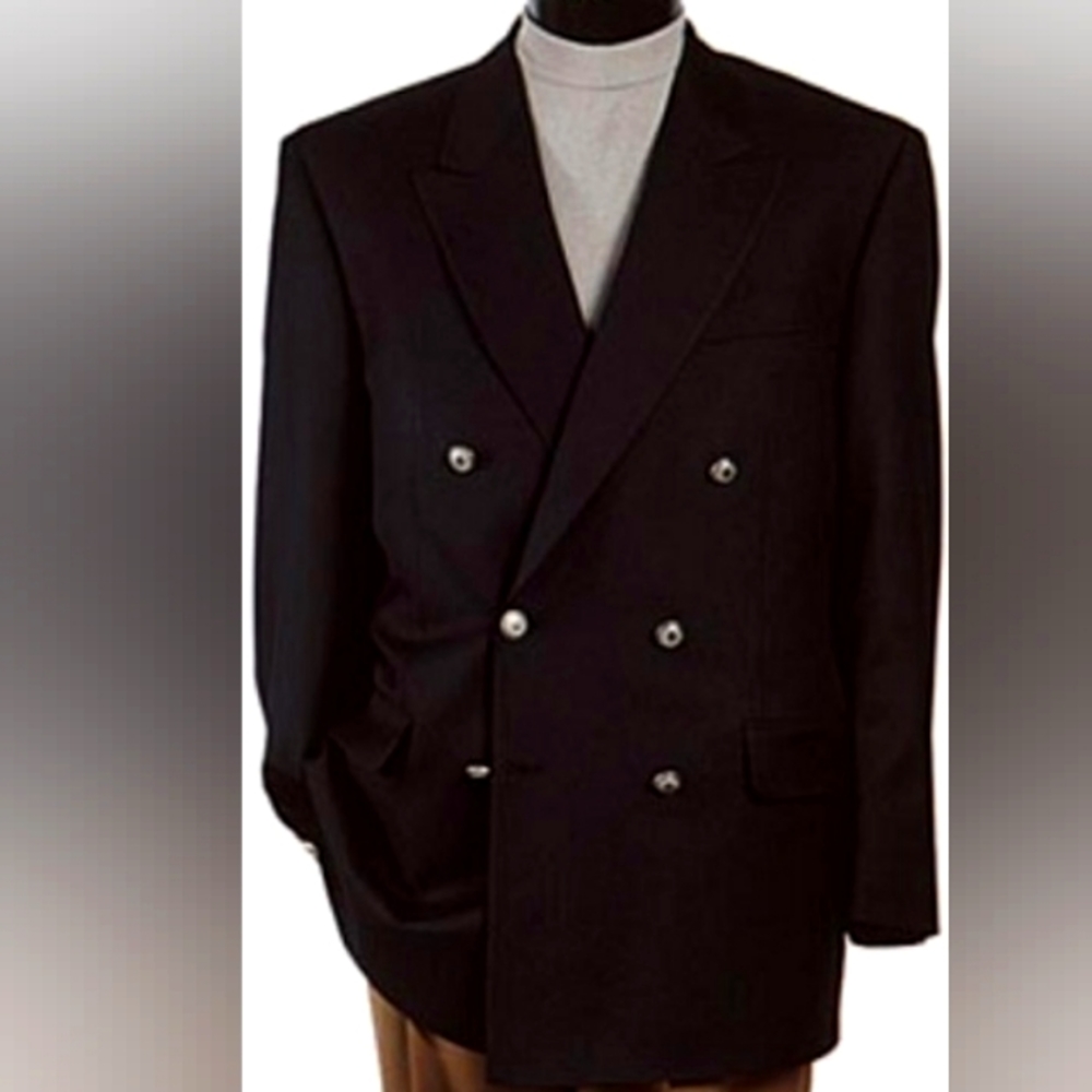 Vittorio St Angelo Mens Double Breasted Blazer